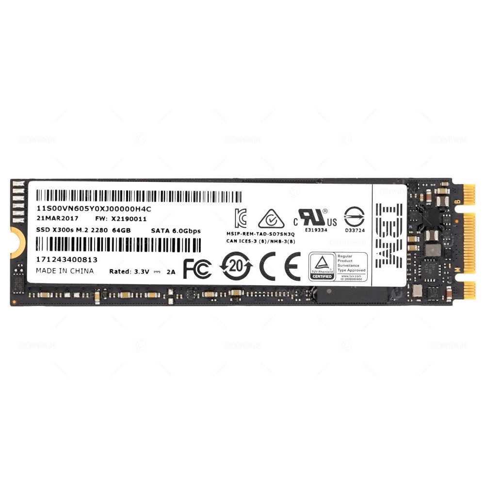 00VN605  IBM SSD 64GB M.2 2280 FOR IBM STORWIZE V3700